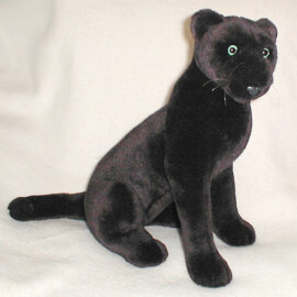 Elegant and cute black panthress, by Irgel Zimmermann plush.